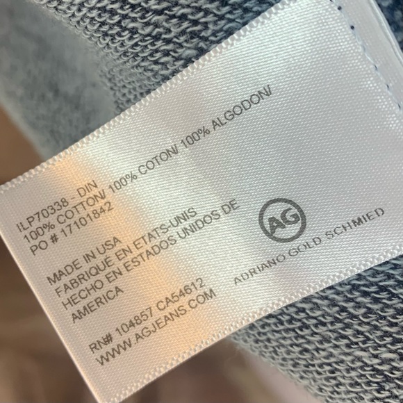 AG Goldschmied Chambray Cutout Ruffle Sweatshirt - Picture 9 of 11